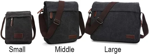 Vista 4 de Sechunk Vintage Canvas Messenger Cross body bag Shoulder bag