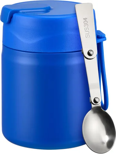 Vista 13 de Pawtong Termo para sopa de 17oz para alimentos calientes para niños, tarro de alimentos aislado al vacío con cuchara de acero inoxidable de boca