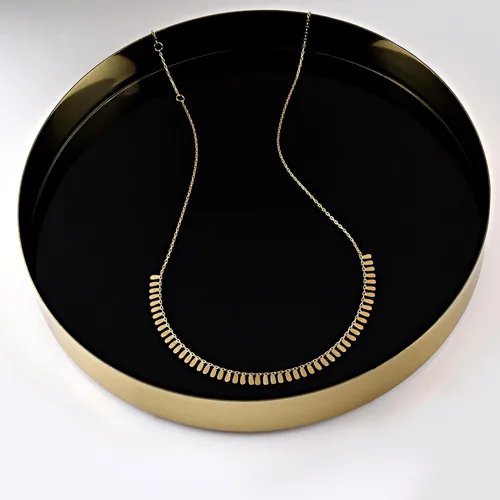 Vista 7 de Jewelry Atelier Colección de collares Cleopatra rellenos de oro Collar de cadena de Cleopatra con relleno de oro amarillo de 14 quilates para mujer