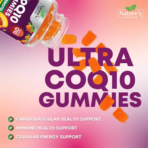 Vista 7 de Gomitas CoQ10 para adultos – Coenzima Q10 100 mg por porción – 3 veces más fuerza, suplemento antioxidante de alta absorción para apoyo a la salud