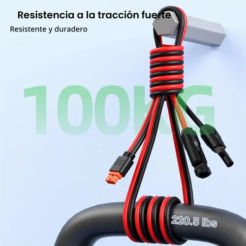 Vista 8 de Bateria Power 10AWG Solar a XT60i Cable 25FT 10 Gauge XT60i Connector Extension Cable for RV Foldable Solar Panel, Portable Power Station, Solar