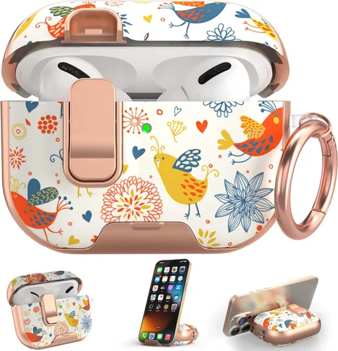 Vista 23 de Funda para Apple AirPods Pro 3 2025 con bloqueo de seguridad y soporte para negro - p
