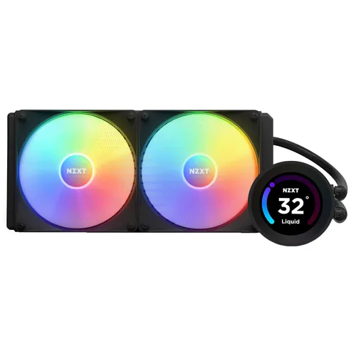 Vista 4 de Enfriador de agua NZXT Kraken Elite 280 RGB - 11.024 in con pantalla, controlador RGB y ventiladores RGB negro