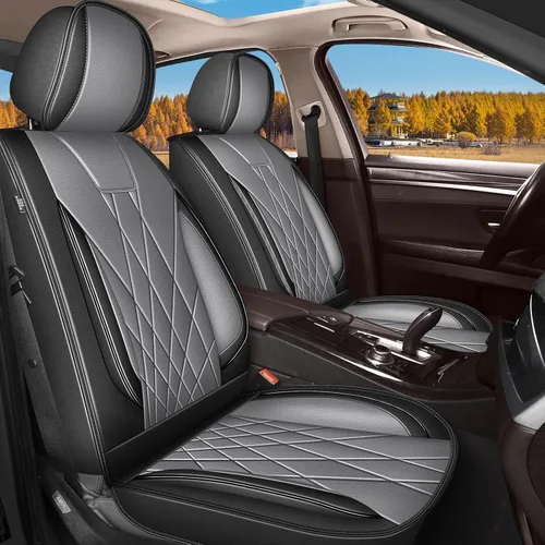 Vista 8 de Fundas de asiento para Kia Optima 2001-2020, asientos delanteros, protector de asiento impermeable, soporte ergonómico de cintura, para decoración