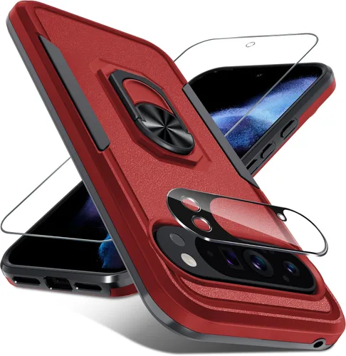Vista 27 de Janmitta Funda para Google Pixel 8a con Protector de Pantalla + Protector de Lente de Cámara, Resistente a Prueba de Golpes de Servicio Pesado