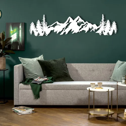 Vista 7 de Arte de pared de metal de montaña, arte de pared de metal de montaña, arte de pared grande montañas, decoración de pared de montaña, arte de pared