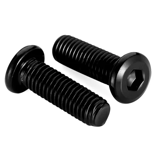 Vista 8 de Pernos Allen de cabeza hexagonal M4 x 6mm, tornillos de cabeza redonda plana con hexágono interior, tornillos para muebles, acero al carbono, rosca