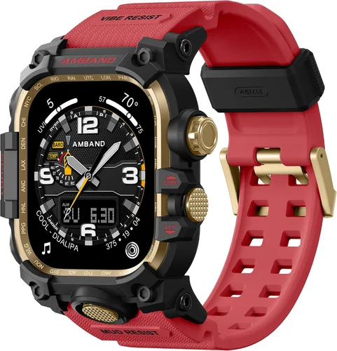 Vista 27 de amBand - Carcasa compatible con Apple Watch SE 3/SE 2/SE/6/5/4 de 1.732 pulgadas, M3 de 1.732 pulgadas, resistente correa táctica, protector