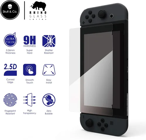 Vista 3 de Skull & Co. Protector de pantalla de vidrio templado para Nintendo Switch (paquete de 2)