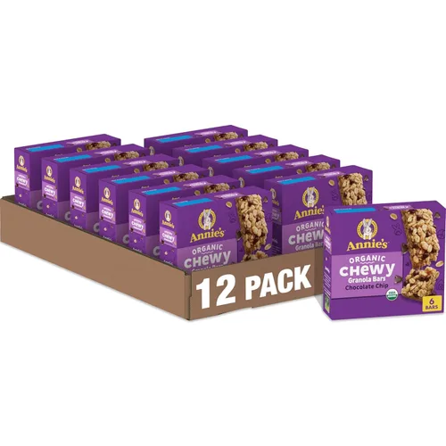 Vista 21 de Annie's Barras de granola masticables orgánicas, chispas de chocolate, 12 unidades (paquete de 6)