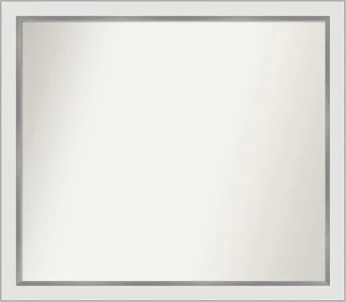 Vista 338 de Amanti Art Espejo personalizado, espejo de baño estrecho Alexandria White Wash, espejo de pared o espejo de tocador de baño sobre el fregadero