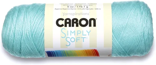 Vista 17 de Caron Simply Soft Paints Hilo (4) Grosor Mediano Worsted 100% Acrílico - 5oz - Oceana - Lavado y Secado a Máquina