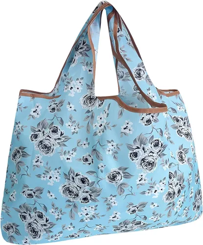 Vista 25 de allydrew Large Foldable Tote Nylon Reusable Grocery Bags