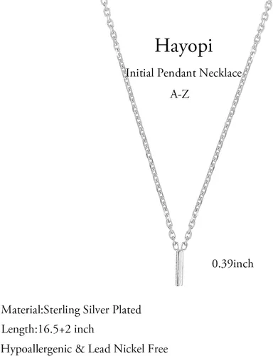 Vista 40 de Collares con iniciales para mujer, delicado collar de letra plateada con nombre personalizado con monograma, collar simple y lindo con inicial