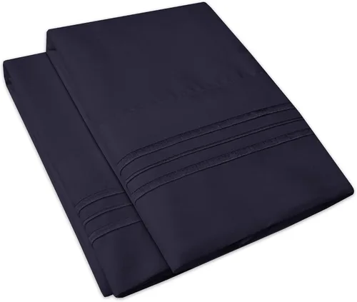 Vista 3 de 1500 Supreme Collection - Juego de 4 fundas de almohada para cama, bordadas de lujo, suaves y resistentes a las arrugas, transpirables, fundas