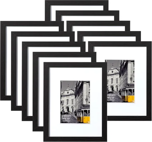 Vista 117 de eletecpro Juego de 5 marcos de fotos de 8 x 10 pulgadas, collage de fotos, decoración de pared, fotos de 5 x 7 con paspartú o de 8 x 10 pulgadas sin