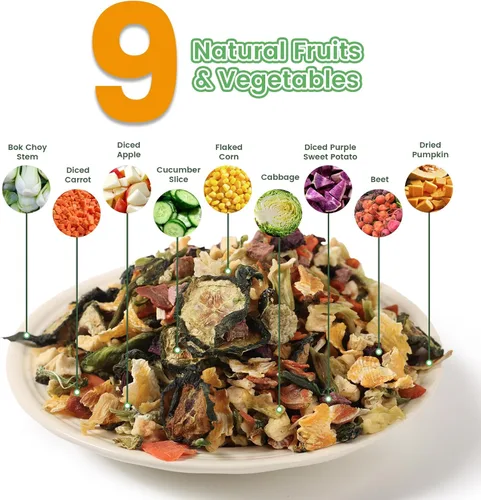 Vista 3 de Abizoo Mezcla de golosinas de conejo de frutas y verduras secas
