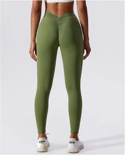 Vista 4 de Leggings sin costuras para mujer, pantalones deportivos de cintura alta para fitness, push up, yoga, ropa de gimnasio, pantalones de entrenamiento