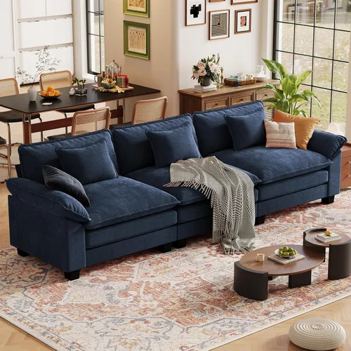 Vista 71 de CDCASA Silla de acento de gran tamaño de 50'' con otomana Asiento extra ancho y profundo estilo sofá nube para sala de estar, dormitorio, rincón