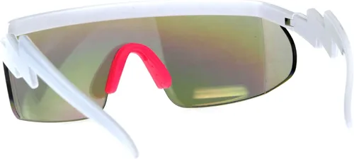 Vista 4 de Gafas de sol de 80s con brazo torcido de color y espejo