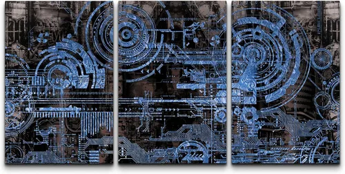 Vista 24 de wall26 Lienzo enmarcado para pared, juego de arte exótico tropical, océano, mar, avión, puesta de sol, transporte, fotografía, realismo, decorativo