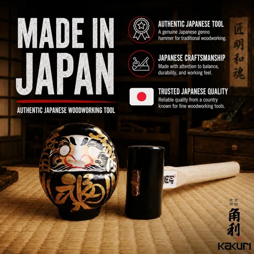 Vista 6 de KAKURI Martillo cincelado de 8 oz (225 g) Martillo Daruma japonés para carpintería, herramienta de carpintero para cincelar, talla de madera, cara