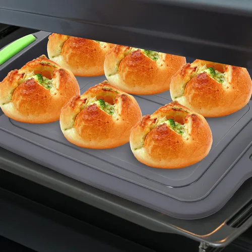 Vista 2 de BESTonZON Molde de silicona para tartas de 13 x 9 pulgadas, resistente al calor, antiadherente, utensilios para hornear para horno multifunción