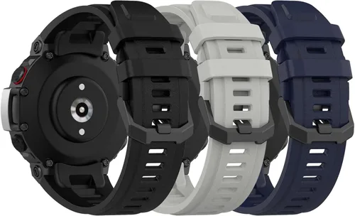 Vista 10 de E ECSEM Correa compatible con Amazfit T-Rex 2 - Correa de repuesto de silicona suave para reloj inteligente Amazfit T-Rex 2, accesorios