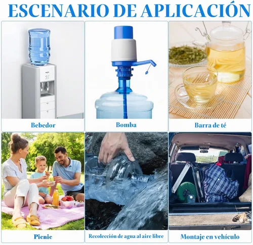 Vista 7 de Wakauto Jarra de agua de plástico reutilizable de 2 galones para senderismo