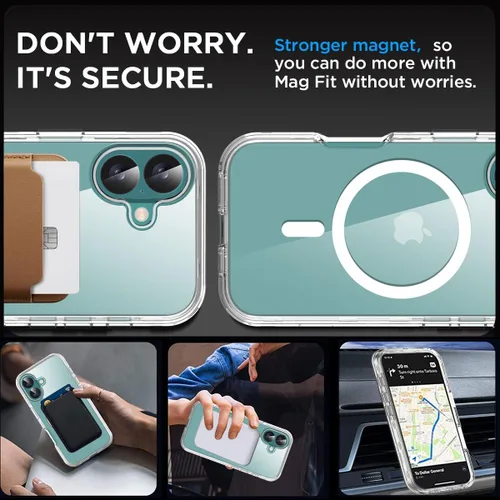 Vista 5 de AICase Funda transparente para iPhone 17 [compatible con MagSafe] resistente protección contra caídas, cuerpo completo, a prueba de golpes, a prueba