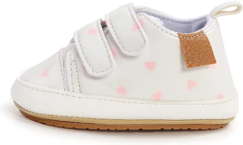 Vista 4 de Zapatos para bebés niños y niñas, suela de goma antideslizante, zapatos de cuna para recién nacidos, mocasines planos.