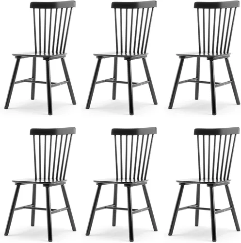 Vista 4 de LUE BONA Silla de Comedor Windsor, Juego de 2 Sillas de Comedor, Respaldo de Husillo de Madera, Sillas de Cocina Silla de Comedor de Madera, Sillas