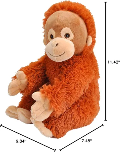 Vista 6 de Wild Republic Ecokins, Orangután, animal de peluche, 12 pulgadas, regalo para niños, juguete de peluche, hecho de botellas de agua recicladas