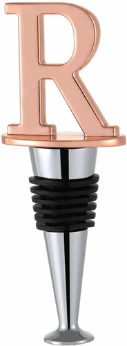 Vista 13 de Tapones de vino, tapones reutilizables para botellas de vino, chapado en oro rosa, tapón de vino con letra, regalo perfecto para vino, amplio uso