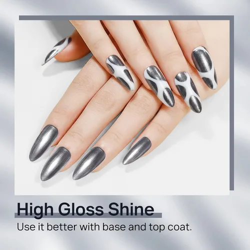 Vista 25 de MIZHSE Esmalte de uñas blanco perla de secado rápido, esmalte de uñas