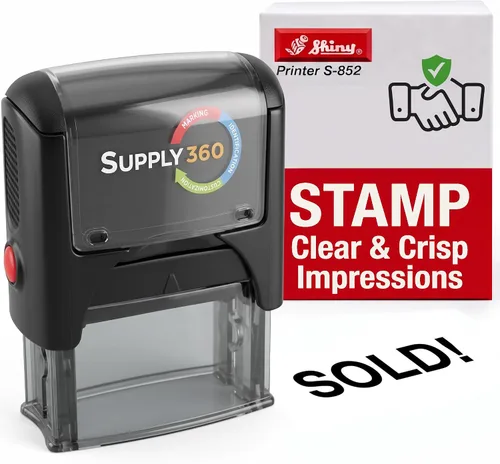 Vista 17 de Imprint 360 AS-IMP1001 - Copia Client S, sello de goma autoentintado de calidad comercial resistente, tinta roja, tamaño de impresión de 9/16" x