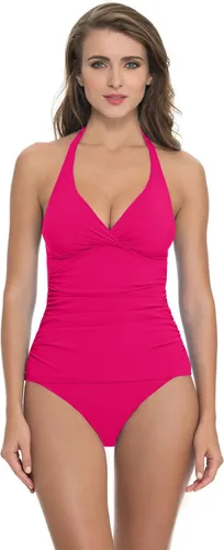 Vista 8 de Profile by Gottex Traje de baño tankini con cuello en V para mujer Negro/Blanco