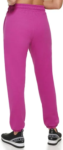 Vista 4 de DKNY Pantalón deportivo de forro polar con bolsillos para mujer