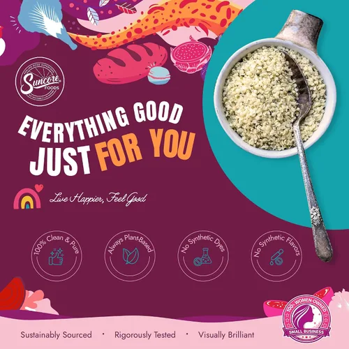 Vista 6 de Suncore Foods Semillas de cáñamo orgánico 8oz Superalimento Sin gluten