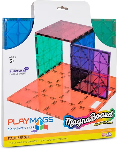 Vista 3 de Playmags Juego de Estabilizador de Construcción Súper Duradero, Gran Complemento para Todos los Juegos de Azulejos Magnéticos, Funciona con Todas