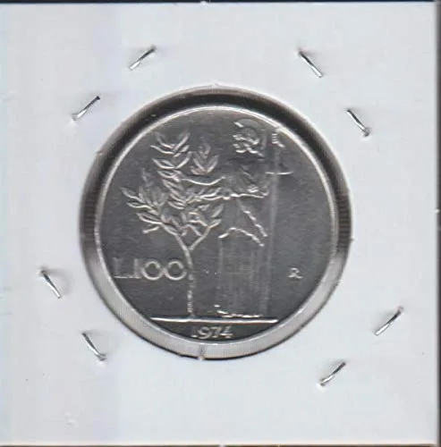 Vista 2 de 1974 IT Classic Head Right 100 Lire Choice About Uncirculated Details