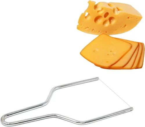 Vista 3 de Honbay Cortadores de alambre de queso de mantequilla de acero inoxidable, 2 piezas, cuchillos para cocina (grande)