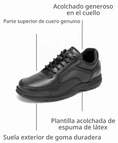 Vista 6 de Rockport Zapatos de caminar Eureka para hombre Negro