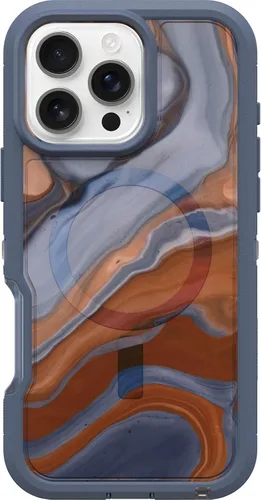 Vista 23 de OtterBox Funda transparente para iPhone 16 Defender Series XT - Azul claro