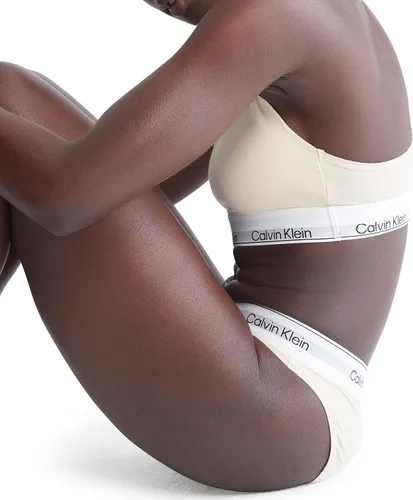 Vista 3 de Calvin Klein Bralette inalámbrico sin forro de algodón para mujer