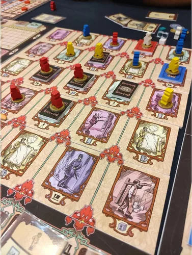 Vista 3 de Bruxelles 1893 Incluyendo Belle Epoque Expansion - Juego de mesa de estrategia de colocación y licitación de trabajadores, a partir de 14 años, 2-5