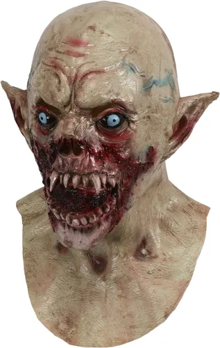 Vista 2 de Máscara de vampiro aterradora para adultos, monstruo zombi espeluznante