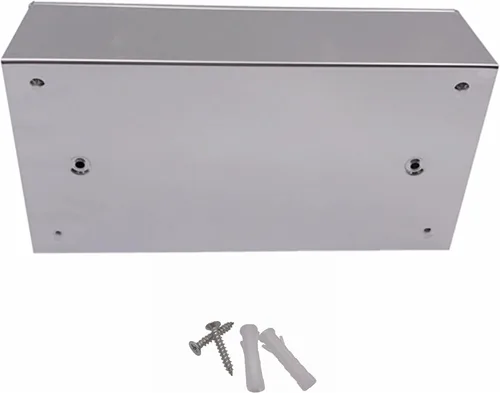 Vista 7 de M2cbridge Soporte de metal para caja de pañuelos faciales montado en la pared, pulido de espejo de acero inoxidable 18/8 (rectangular)