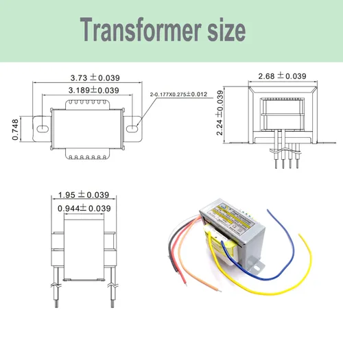Vista 3 de Transformador de control 40VA, primario 120, 208, 240V secundario 24V, para Rheem 46-101905-01, PF42440 44504 4031F, termostato, adaptador