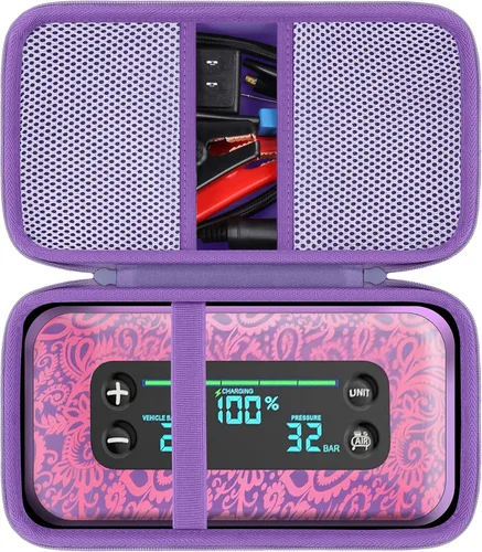 Vista 12 de khanka Estuche de almacenamiento para HALO Bolt Ultimate 2.0/HALO Bolt Air +1750 Arrancador de batería portátil para automóvil, solo estuche (negro)